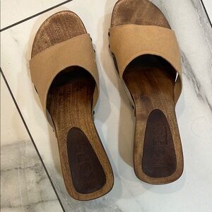 Vintage Michael Kors sandals with calf hair and wooden soles